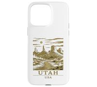 Utah Canyon Vintage Desert Monuments Moonlight Landscape Art Case for iPhone 15 Pro Max