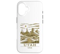 Utah Canyon Vintage Desert Monuments Moonlight Landscape Art Case for iPhone 16
