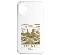 Utah Canyon Vintage Desert Monuments Moonlight Landscape Art Case for iPhone 16 Plus