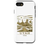 Utah Canyon Vintage Desert Monuments Moonlight Landscape Art Case for iPhone SE (2020) / 7 / 8