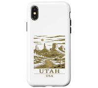 Utah Canyon Vintage Desert Monuments Moonlight Landscape Art Case for iPhone X/XS