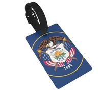 Utah Flag Luggage Tag Durable ID Tag for Suitcase & Travel Bag, Travel Essential