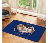 Utah Flag Pet Water Absorbent Faux Leather Feeding Mat 40x60cm Non Slip Durable Mat for Cat and Dog Bowls