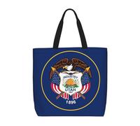 Utah Flag Print Eco-Friendly Lightweight Tote Crossbody Fashionable Handbag Reusable Travel Work