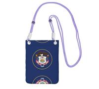 Utah Flag Printing Crossbody Phone Case For Adult Wallet Crossbody Shoulder Bag With Detachable Shoulder Strap