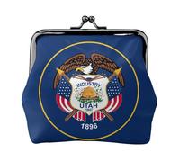 Utah Flag Printing Small Travel Kit Wallet, Compact Pouch For Camping Adventures And Fishing Trips, Black, One Size, Art Deco