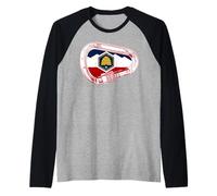 Utah Flag Rock Climbing Carabiner Raglan Baseball Tee
