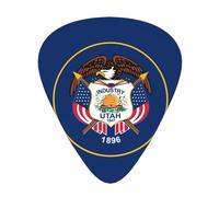 Utah Flag Stylish and durable guitar picks, three types of thin, medium and heavy guitar picks (12 pieces), suitable for guitar, bass, electric guitar, ukulele,