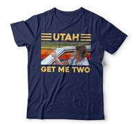 Utah Get Me Two Unisex T-Shirt - Funny Point Break Movie Quote Tee - M Navy