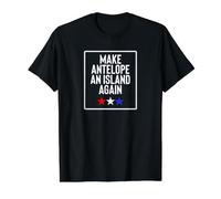 Utah Make Antelope an Island Again Great Salt Lake Value Graphic T-Shirt, Men, Black, L