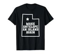 Utah Make Antelope an Island Again Great Salt Lake Value Graphic T-Shirt, Men, Black, M