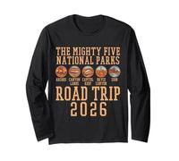 Utah Mighty Five 5 National Parks Trip 2026 Camping Hiking Long Sleeve T-Shirt