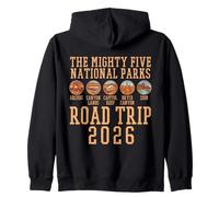 Utah Mighty Five 5 National Parks Trip 2026 Camping Hiking Zip Hoodie