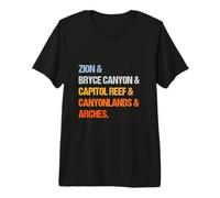 Utah National Parks Mighty Five Arches Canyonlands Zion Premium T-Shirt
