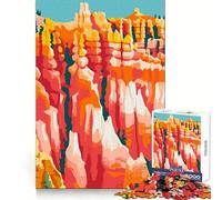 Utah Nature Minimalist Art Jigsaw Puzzles 1000 Piece for Adults Brain Development Soothing Hobby Clean Join Fine Xmas Gift (38x52cm)