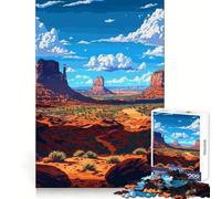 Utah Nature Pixel Art 1000 Piece Jigsaws for Adults Puzzle Cognitive Workout Mind Soothing Fun No Rough Edges Best Gift (38x26cm)