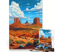Utah Nature Pixel Art 1000 Piece Jigsaws for Teenagers Logic Practice Easy Enjoyment Clean Edges Meaningful Gift (38x26cm)