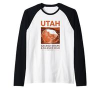 Utah Sacred Shape & Silence Held Since 1896 Vintage Art Raglan Baseball Tee