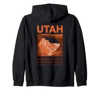 Utah Sacred Shape & Silence Held Since 1896 Vintage Art Zip Hoodie