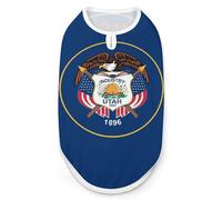 Utah State Flag Cute Dog Shirt Sleeveless Soft Breathable Pet Apparel Tank Top Summer Cool M