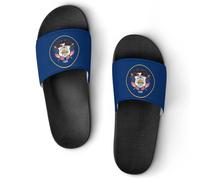 Utah State Flag Men's Slide Sandal Non Slip Shower Shoes Bathroom Slippers for Pool Beach 37 (235mm)