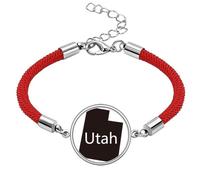 Utah the United States of amemap Lucky Red String Bracelet Rope Bracelet Handmade
