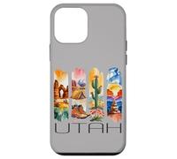 Utah, Watercolor Desert Design, Hiking, Cactus, Travel Case for iPhone 12 mini