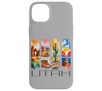 Utah, Watercolor Desert Design, Hiking, Cactus, Travel Case for iPhone 14 Plus
