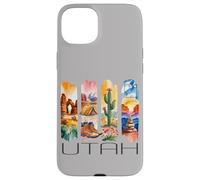 Utah, Watercolor Desert Design, Hiking, Cactus, Travel Case for iPhone 15 Plus