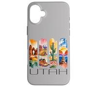 Utah, Watercolor Desert Design, Hiking, Cactus, Travel Case for iPhone 16 Plus