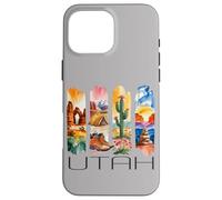 Utah, Watercolor Desert Design, Hiking, Cactus, Travel Case for iPhone 16 Pro Max