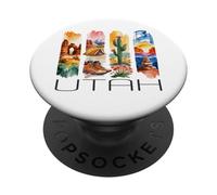 Utah, Watercolor Desert Design, Hiking, Cactus, Travel PopSockets Adhesive PopGrip
