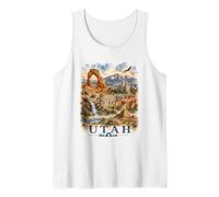 Utah Watercolor Landscape National Parks Travel Design Tank Top