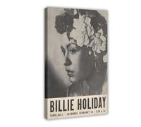utahcr Billie Holiday Jazz Poster Canvas Poster Bedroom Decor Landscape Office Room Decor Gift 24x36inch(60x90cm)