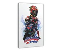 utahcr Fabio Quartararo MotoGP Racing Poster Canvas Poster Bedroom Decor Landscape Office Room Decor Gift 12x18inch(30x45cm)