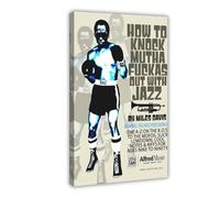 utahcr Miles Davis Jazz Trumpet Boxing Fighter Poster Canvas Poster Bedroom Decor Landscape Office Room Decor Gift 20x30inch(50x75cm)