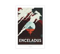 utahcr NASA Enceladus Space Travel Poster Canvas Poster Wall Art Decor Print Picture Paintings for Living Room Bedroom Decoration 12x18inch(30x45cm)