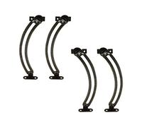 UTALIND 2 Pairs Bronze Lid Support Hinges, Cabinet Support Hinges Adjustable Curved Down Flap Lever with Screws