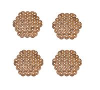 UTALIND 4 Pcs Trivets for Hot Dishes Bamboo Trivets Pots Holders Mats Kitchen hot Pads Kitchen Tool, 9.5 inch