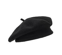 Utaly Wool French Berets Kids Girls Artist Painter Hats Winter Warm Beanie Cap for Little Girls Boys 2-6Years, Black, M