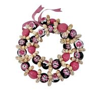 Utama Hawaiian Flower Necklace - Kukui Nut Lei with Cowrie Shell - Adjustable 32 inches Lei - Great for Color Themed Events, Graduation, Parties, and More!
