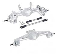 UTB18 CNC Aluminum Portal Axle Set - Complete Front & Rear Upgrade for Axial UTB18 Capra 1/18 RC Crawler, Total Weight 335g (Silvery)