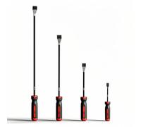 UTC Pry Bar Set 4pc 200x10 300x15 450x18 600x18mm Heavy Duty Lever Alignment Removal Tools Anti Slip Handles Steel Strike Caps Professional Workshop Use 820019-UTC