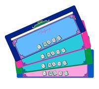 UTCGLAS 4Pcs Mahjong Card Guide and Line Finder for Strategy Tool for Beginners, for Travel, Parties, Competitions, Game Nights, Multicolor