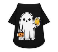 Сute Ghost Halloween Diet Cute Dog Shirt Button Down Cats Clothes T-Shirts for Small Medium Large Pet