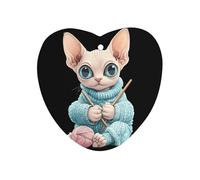 Сute Sphinx Cat Knitting A Sweater Cute Car Air Fresheners Long Lasting Scent Car Mirror Hanging Scented Cards Tablets Love form