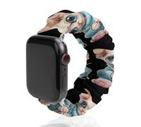 Сute Sphinx Cat Knitting A Sweater Funny Scrunchie Watch Band Elastic Soft Sport Strap Compatible with IWatch 42mm/44mm