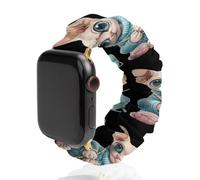 Сute Sphinx Cat Knitting A Sweater Funny Scrunchie Watch Band Elastic Soft Sport Strap Compatible with IWatch 42mm/44mm