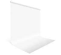 UTEBIT 6.5x10ft/2x3M White Photo Backdrop, Portable Collapsible Polyester Anti-Wrinkle White Screen Background Professional Photography Backdrop for Product Portrait Photography（Cool iron）