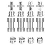 UTEBIT Camera Screw 1/4 to 3/8 Adapter Thread Adapter Set Camera Spigot Convert Mounting Screws Tripod Screw Compatible for Magic Arm Crab Clamp Ball Head Monopod Light Stand Quick Release Plate